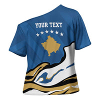 Personalized Kosova Nje Komb Nje Gjak Cross Shoulder Shirt Kosova 383 Independent Sice 2008 - Wonder Print Shop