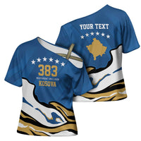 Personalized Kosova Nje Komb Nje Gjak Cross Shoulder Shirt Kosova 383 Independent Sice 2008 - Wonder Print Shop