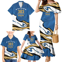 Personalized Kosova Nje Komb Nje Gjak Family Matching Mermaid Dress and Hawaiian Shirt Kosova 383 Independent Sice 2008 - Wonder Print Shop