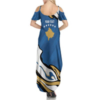 Personalized Kosova Nje Komb Nje Gjak Family Matching Summer Maxi Dress and Hawaiian Shirt Kosova 383 Independent Sice 2008 - Wonder Print Shop