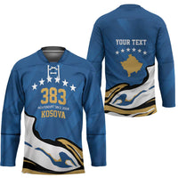 Personalized Kosova Nje Komb Nje Gjak Hockey Jersey Kosova 383 Independent Sice 2008 - Wonder Print Shop