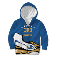 Personalized Kosova Nje Komb Nje Gjak Kid Hoodie Kosova 383 Independent Sice 2008 - Wonder Print Shop