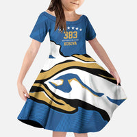 Personalized Kosova Nje Komb Nje Gjak Kid Short Sleeve Dress Kosova 383 Independent Sice 2008 - Wonder Print Shop