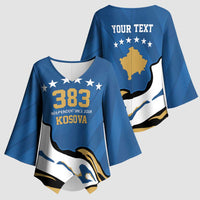 Personalized Kosova Nje Komb Nje Gjak Kimono Sleeve Blouse Kosova 383 Independent Sice 2008 - Wonder Print Shop