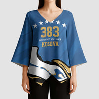 Personalized Kosova Nje Komb Nje Gjak Kimono Sleeve Blouse Kosova 383 Independent Sice 2008 - Wonder Print Shop