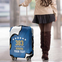 Personalized Kosova Nje Komb Nje Gjak Luggage Cover Kosova 383 Independent Sice 2008 - Wonder Print Shop