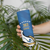 Personalized Kosova Nje Komb Nje Gjak Skinny Tumbler Kosova 383 Independent Sice 2008 - Wonder Print Shop