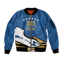 Personalized Kosova Nje Komb Nje Gjak Sleeve Zip Bomber Jacket Kosova 383 Independent Sice 2008 - Wonder Print Shop