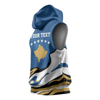 Personalized Kosova Nje Komb Nje Gjak Sleeveless Hoodie Kosova 383 Independent Sice 2008 - Wonder Print Shop