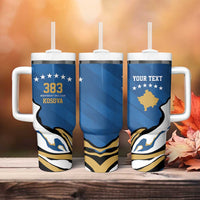 Personalized Kosova Nje Komb Nje Gjak Tumbler With Handle Kosova 383 Independent Sice 2008 - Wonder Print Shop