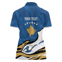 Personalized Kosova Nje Komb Nje Gjak Women Polo Shirt Kosova 383 Independent Sice 2008 - Wonder Print Shop