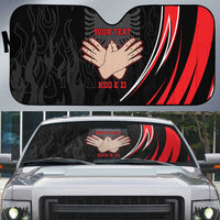 Personalized Shqipe Albania Nation Flag Auto Sun Shade Kuq E Zi Tiranaproud Albanian - Wonder Print Shop