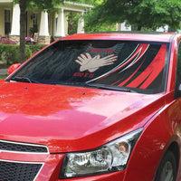 Personalized Shqipe Albania Nation Flag Auto Sun Shade Kuq E Zi Tiranaproud Albanian - Wonder Print Shop