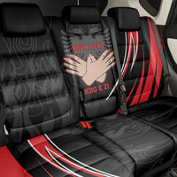 Personalized Shqipe Albania Nation Flag Back Car Seat Cover Kuq E Zi Tiranaproud Albanian - Wonder Print Shop