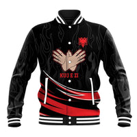 Personalized Shqipe Albania Nation Flag Baseball Jacket Kuq E Zi Tiranaproud Albanian - Wonder Print Shop