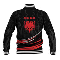 Personalized Shqipe Albania Nation Flag Baseball Jacket Kuq E Zi Tiranaproud Albanian - Wonder Print Shop