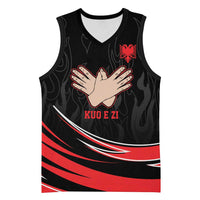 Personalized Shqipe Albania Nation Flag Basketball Jersey Kuq E Zi Tiranaproud Albanian - Wonder Print Shop