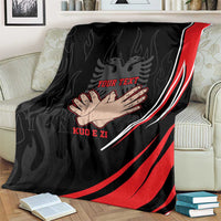 Personalized Shqipe Albania Nation Flag Blanket Kuq E Zi Tiranaproud Albanian - Wonder Print Shop