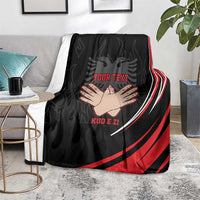 Personalized Shqipe Albania Nation Flag Blanket Kuq E Zi Tiranaproud Albanian - Wonder Print Shop