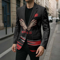 Personalized Shqipe Albania Nation Flag Blazer Kuq E Zi Tiranaproud Albanian - Wonder Print Shop