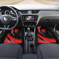 Personalized Shqipe Albania Nation Flag Car Mats Kuq E Zi Tiranaproud Albanian - Wonder Print Shop