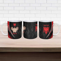 Personalized Shqipe Albania Nation Flag Ceramic Mug Kuq E Zi Tiranaproud Albanian - Wonder Print Shop