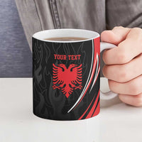 Personalized Shqipe Albania Nation Flag Ceramic Mug Kuq E Zi Tiranaproud Albanian - Wonder Print Shop
