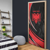 Personalized Shqipe Albania Nation Flag Door Cover Kuq E Zi Tiranaproud Albanian - Wonder Print Shop