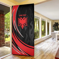 Personalized Shqipe Albania Nation Flag Door Cover Kuq E Zi Tiranaproud Albanian - Wonder Print Shop