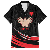 Personalized Shqipe Albania Nation Flag Family Matching Off The Shoulder Long Sleeve Dress and Hawaiian Shirt Kuq E Zi Tiranaproud Albanian - Wonder Print Shop