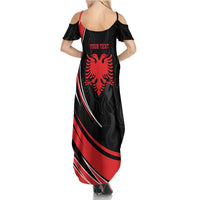 Personalized Shqipe Albania Nation Flag Family Matching Summer Maxi Dress and Hawaiian Shirt Kuq E Zi Tiranaproud Albanian - Wonder Print Shop