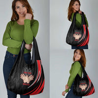 Personalized Shqipe Albania Nation Flag Grocery Bag Kuq E Zi Tiranaproud Albanian - Wonder Print Shop