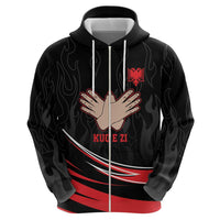 Personalized Shqipe Albania Nation Flag Hoodie Kuq E Zi Tiranaproud Albanian - Wonder Print Shop