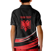Personalized Shqipe Albania Nation Flag Kid Polo Shirt Kuq E Zi Tiranaproud Albanian - Wonder Print Shop