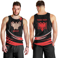 Personalized Shqipe Albania Nation Flag Men Tank Top Kuq E Zi Tiranaproud Albanian - Wonder Print Shop