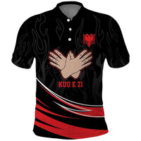 Personalized Shqipe Albania Nation Flag Polo Shirt Kuq E Zi Tiranaproud Albanian - Wonder Print Shop