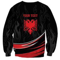 Personalized Shqipe Albania Nation Flag Sweatshirt Kuq E Zi Tiranaproud Albanian - Wonder Print Shop