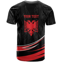 Personalized Shqipe Albania Nation Flag T Shirt Kuq E Zi Tiranaproud Albanian - Wonder Print Shop