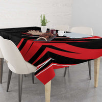 Personalized Shqipe Albania Nation Flag Tablecloth Kuq E Zi Tiranaproud Albanian - Wonder Print Shop