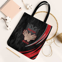 Personalized Shqipe Albania Nation Flag Tote Bag Kuq E Zi Tiranaproud Albanian - Wonder Print Shop