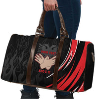 Personalized Shqipe Albania Nation Flag Travel Bag Kuq E Zi Tiranaproud Albanian - Wonder Print Shop