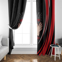 Personalized Shqipe Albania Nation Flag Window Curtain Kuq E Zi Tiranaproud Albanian - Wonder Print Shop