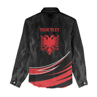 Personalized Shqipe Albania Nation Flag Women Casual Shirt Kuq E Zi Tiranaproud Albanian - Wonder Print Shop