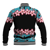 African Adenium Multiflorum Flowers Baseball Jacket with Kente Style LT9 - Wonder Print Shop