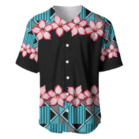 African Adenium Multiflorum Flowers Baseball Jersey with Kente Style LT9 - Wonder Print Shop