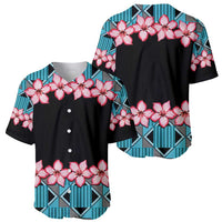 African Adenium Multiflorum Flowers Baseball Jersey with Kente Style LT9 - Wonder Print Shop