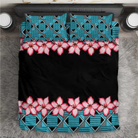 African Adenium Multiflorum Flowers Bedding Set with Kente Style LT9 - Wonder Print Shop