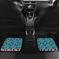 African Adenium Multiflorum Flowers Car Mats with Kente Style LT9 - Wonder Print Shop