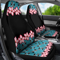 African Adenium Multiflorum Flowers Car Seat Cover with Kente Style LT9 - Wonder Print Shop