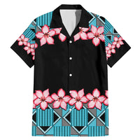 African Adenium Multiflorum Flowers Family Matching Mermaid Dress and Hawaiian Shirt with Kente Style LT9 - Wonder Print Shop
